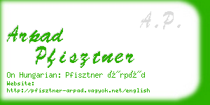 arpad pfisztner business card